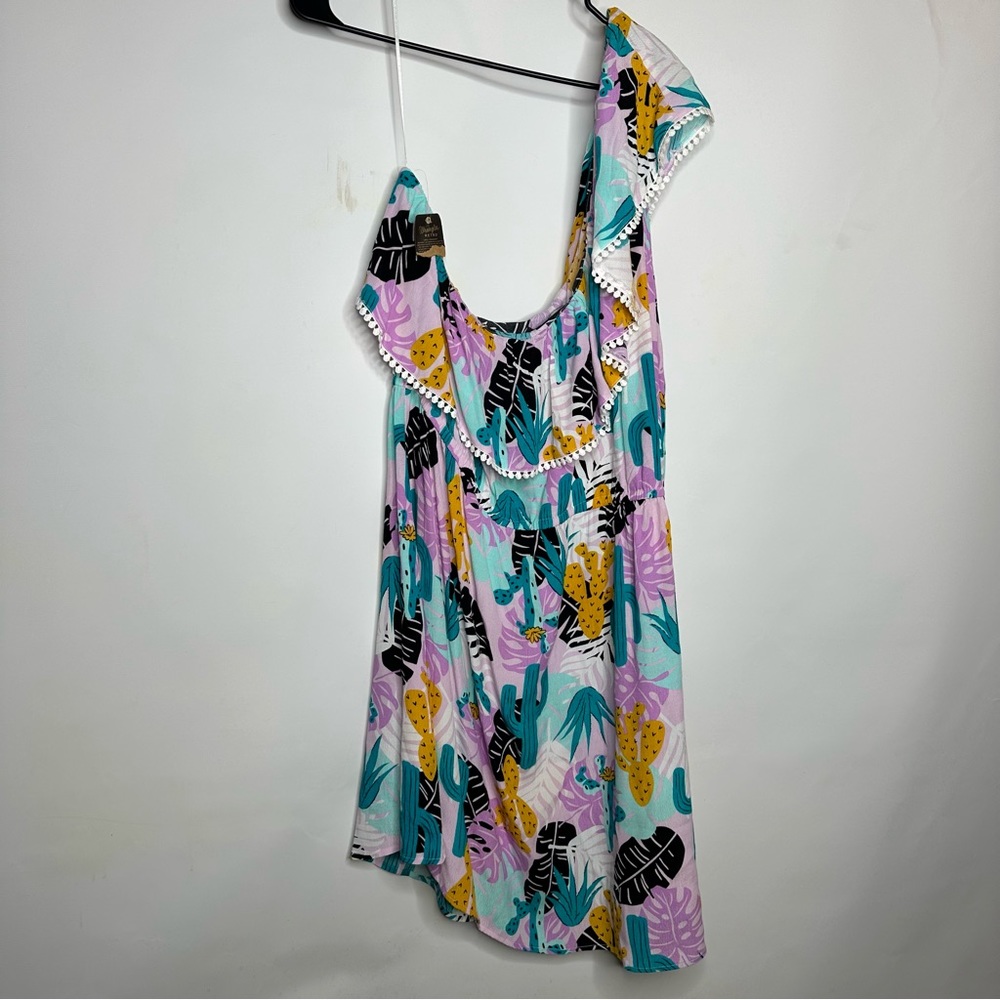 NWT Wrangler Retro One Shoulder, Bright Aztec Print Dress, Women’s Plus Size 3X - Picture 2 of 7